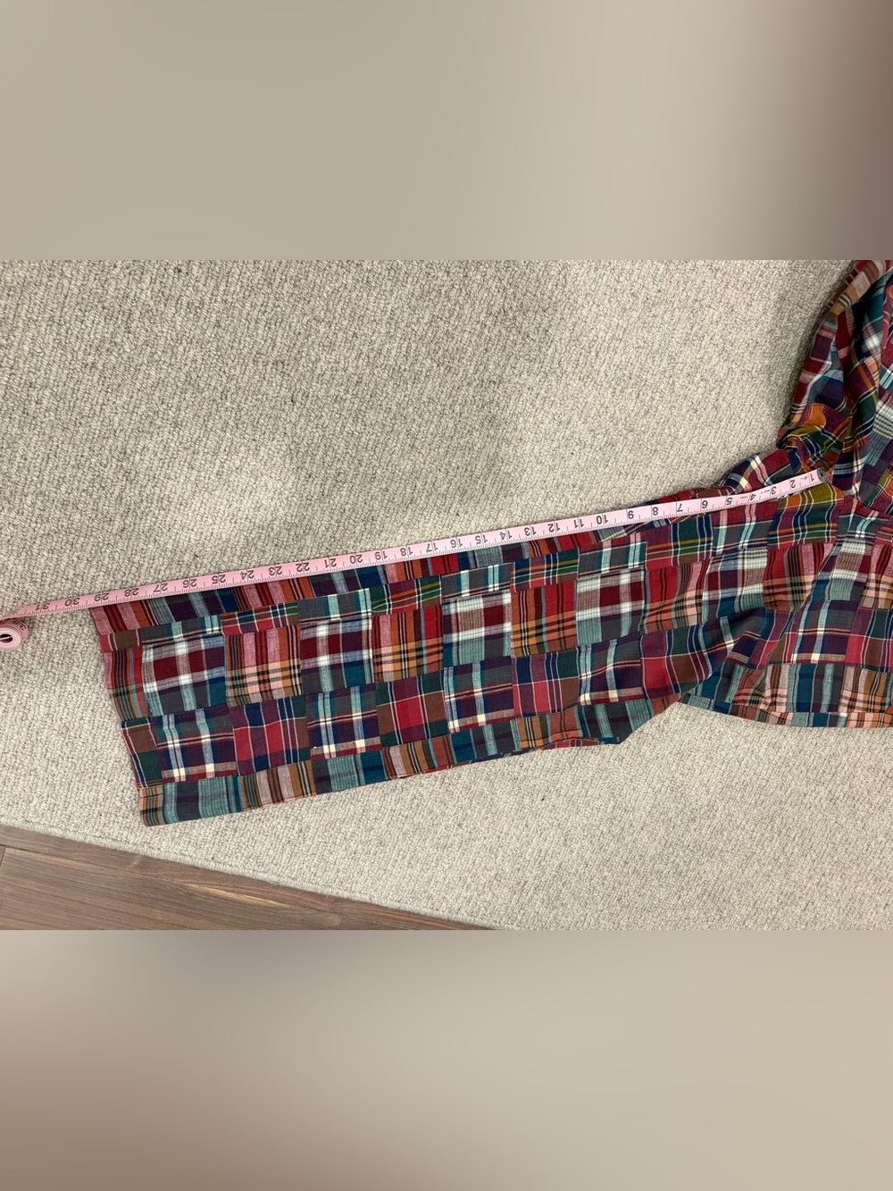 Vintage 1970s Corbin Ltd wedge wood Madras Plaid patchwork go-to-hell golf pants - Picture 11 of 11